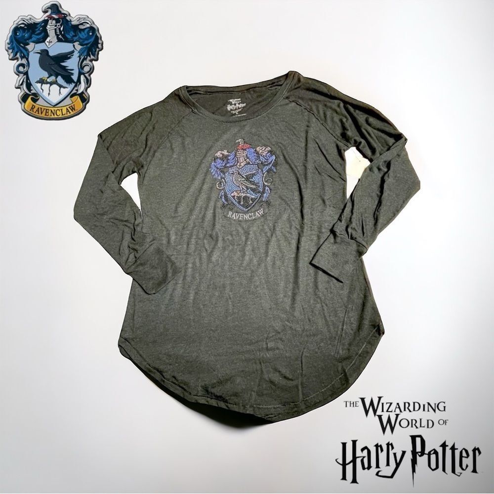 Harry Potter Crystal Bejeweled Ravenclaw Long Sleeve Tee